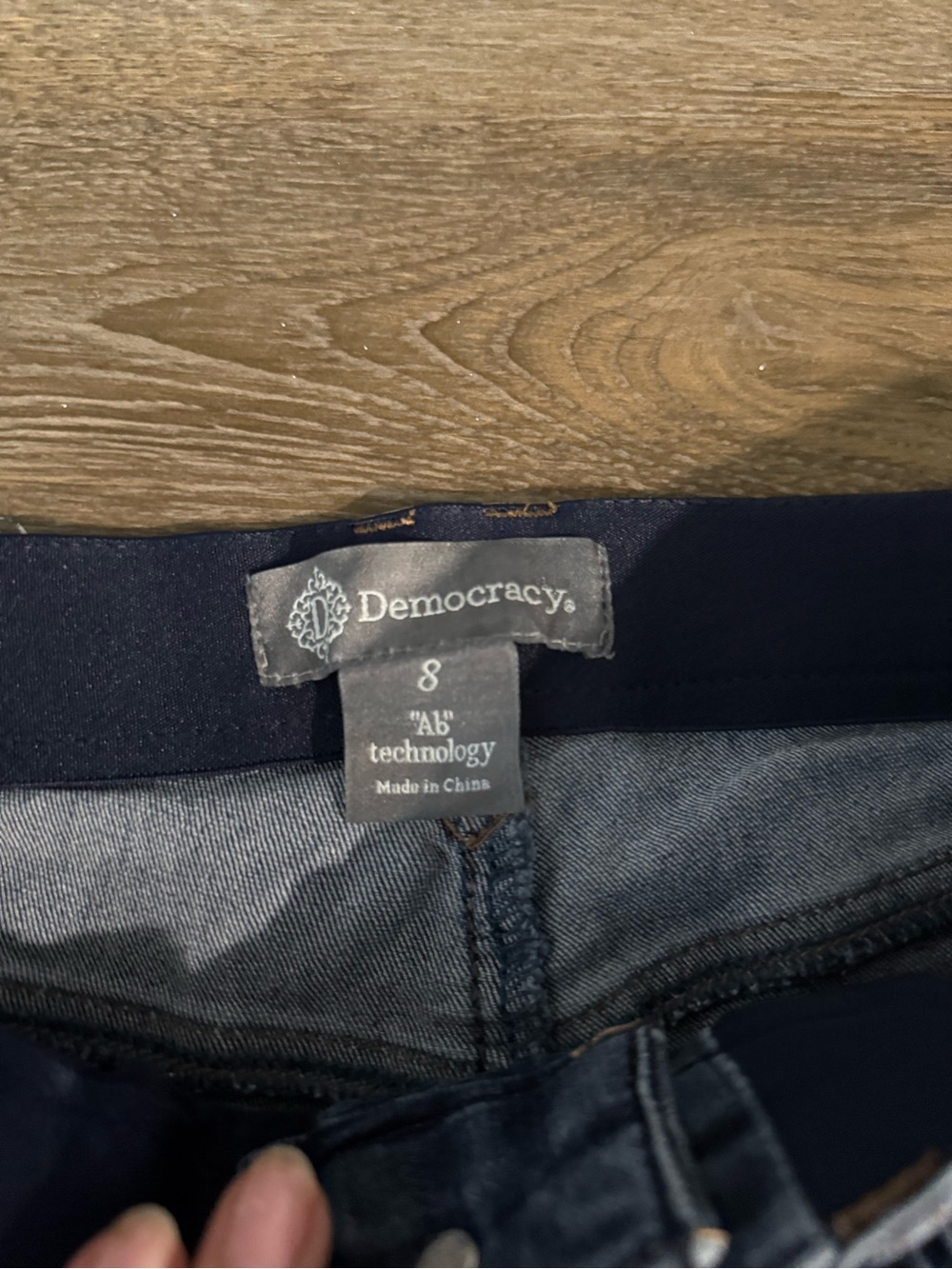 Democracy Straight-Leg Jeans in Dark Blue Denim - Picture 2 of 3